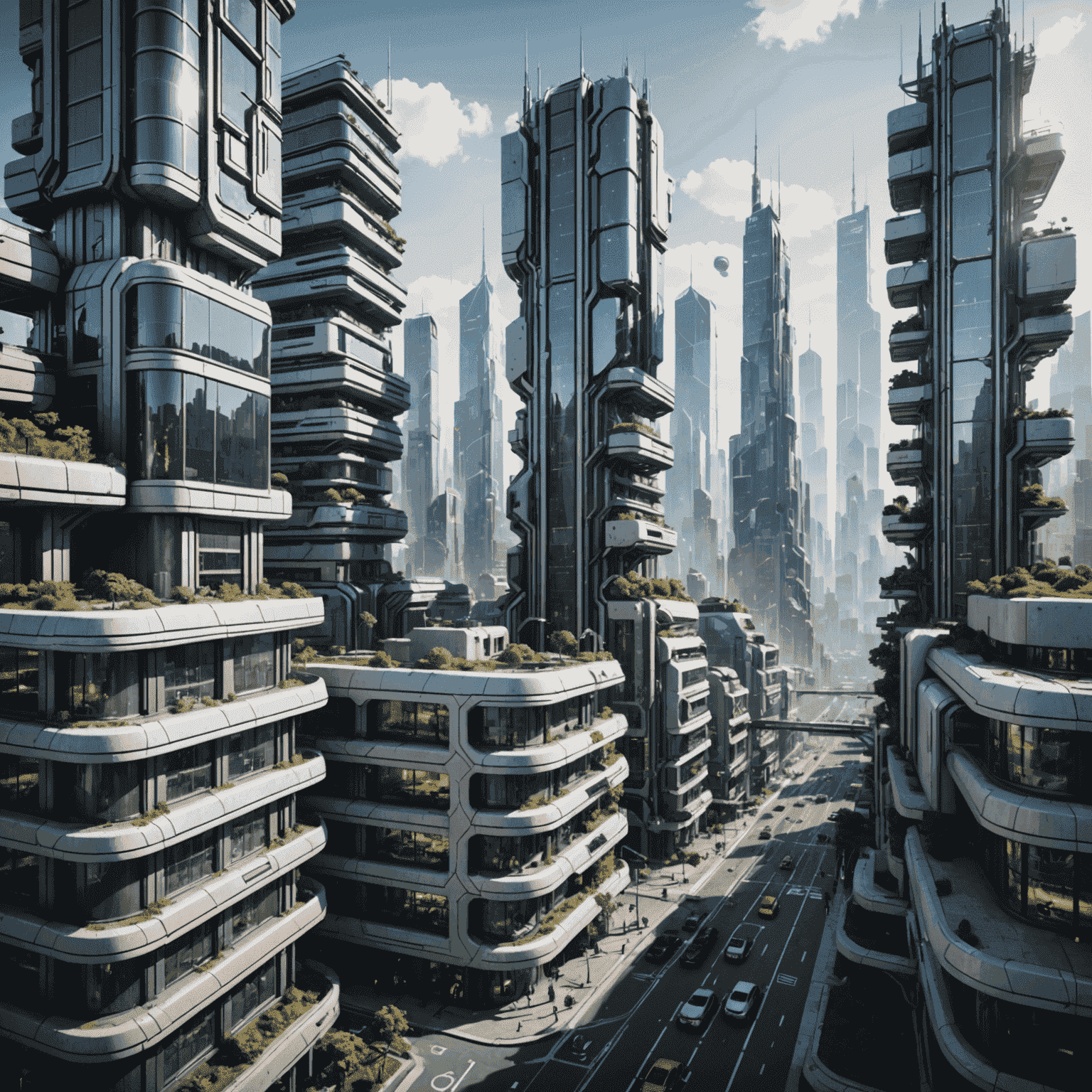 A futuristic cityscape being generated by AI, with wireframe structures morphing into detailed buildings and landscapes, showcasing the power of procedural content generation in mobile games.